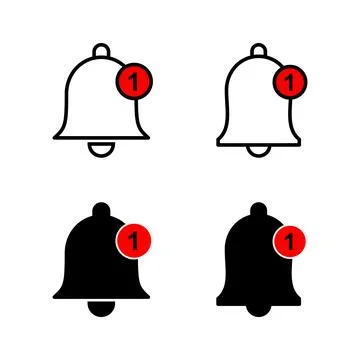 Bell Icons vector. Notification sign and symbol for web site design Stock Illustration