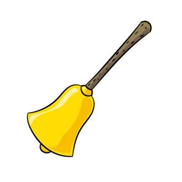 Bell Isolated on white background -Vector Illustration Stock Illustration