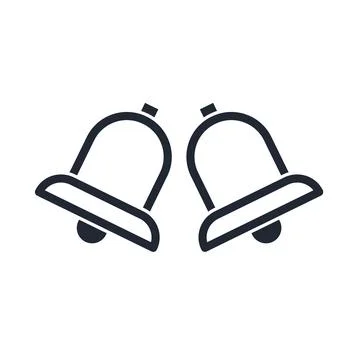 Bell line art icon. Stock Illustration