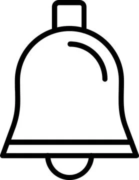 Bell Line Icon Design Stock Illustration