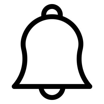 Bell line icon vector illustration isolated on white background Stock Illustration