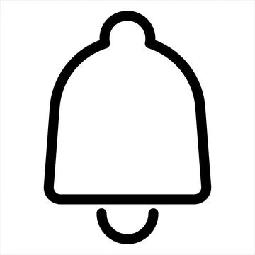 Bell line icon vector illustration isolated on white background 스톡 일러스트