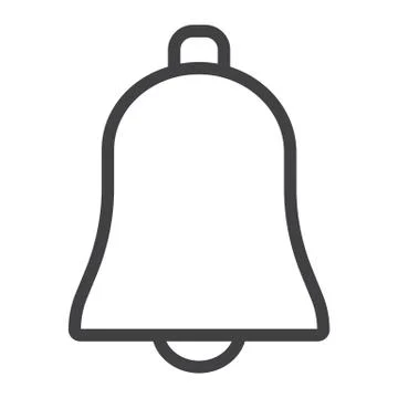 Bell line icon, web and mobile, ring sign Stock Illustration