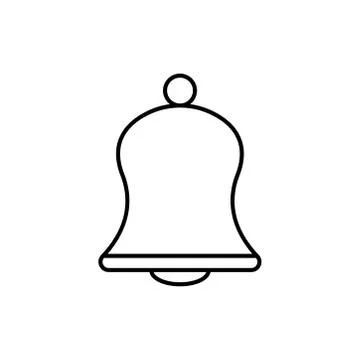 Bell line icon. winter symbol. simple design editable. design vector illustra Stock Illustration