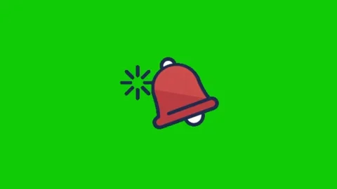 Bell notification on chroma key background 库存影片 332485478