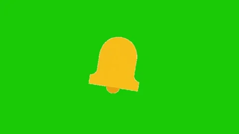 Bell notification on chroma key background 库存影片 332485479