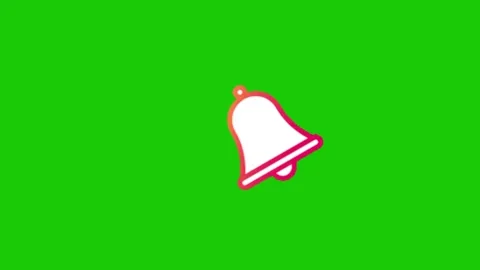 Bell notification on chroma key background 库存影片 332485488