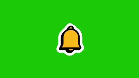Bell notification on chroma key background Stock-Footage 332485497