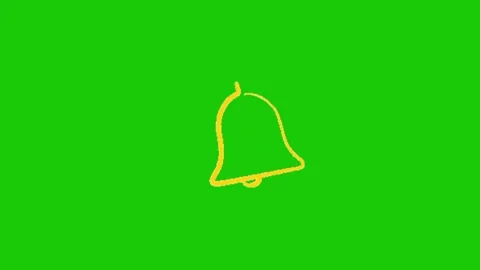 Bell notification on chroma key background Stock-Footage 332485499