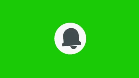 Bell notification on chroma key background Видео 332485501