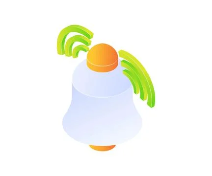 A bell notification clock time Illustrazione stock