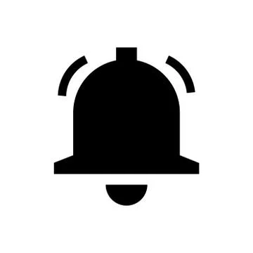 Bell, notification glyph icon Stock Illustration