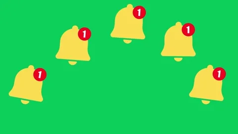 Bell Notification icon animation on green screen. Alarm symbol. Incoming me.. Stock Footage 290767793