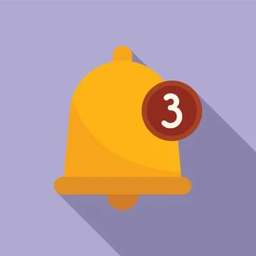 Bell notification icon flat vector. Email message 库存插图