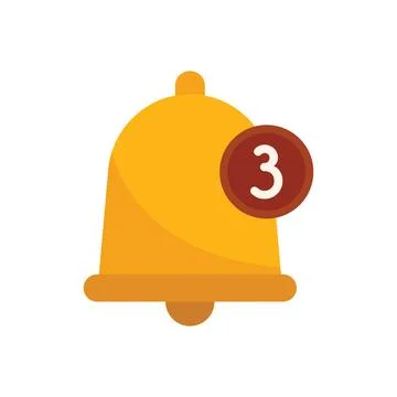 Bell notification icon flat vector. Email message イラスト素材