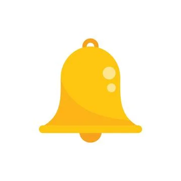 Bell notification icon flat vector. Work project Illustrazione stock