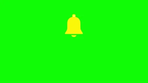 Bell notification icon with green screen... | Stock Video | Pond5