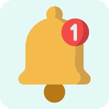 Bell notification icon Stock Illustration