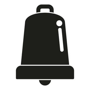 Bell notification icon for incoming alert message Stock Illustration