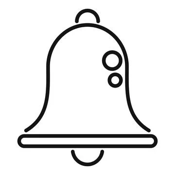 Bell notification icon outline vector. Work project Stock Illustration