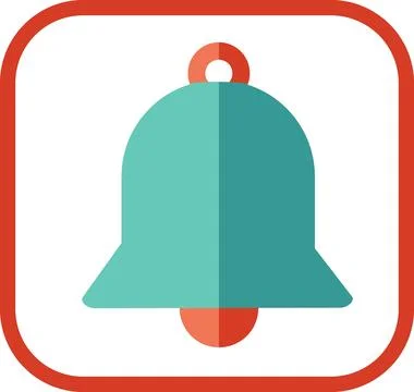 Bell notification icon for user alerts Stock Illustration