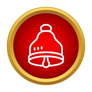 Bell notification icon for website alert interface Stock Illustration