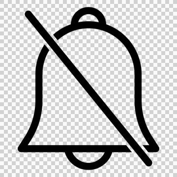 Bell notification off line icon Stock Illustration