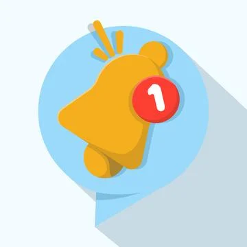 Bell Notification Pop up Concept, Number of new unopened or read notifications. Stock Illustration