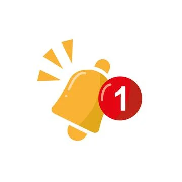 Bell Notification pop up, Number of unopened or unread Stock-Illustration
