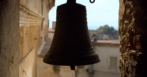 Bell of an old village Stock Footage 116608604