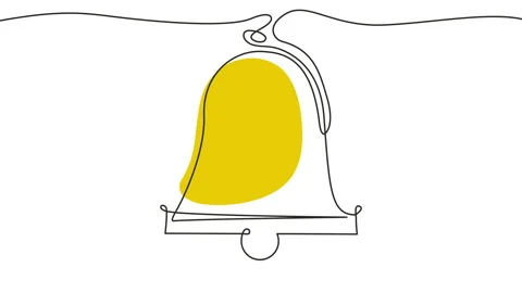 Bell one line animation Stock Footage 207766842