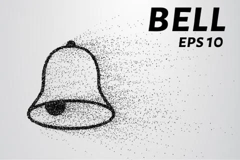 The bell of particles. The bell consists of circles and points. Vector illu.. Stock Illustration