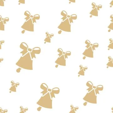 Bell pattern background cover creative design. 100 percent seamless. Wallpaper 库存插图
