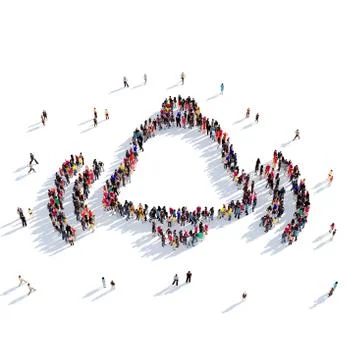 Bell people 3D rendering Stock Illustration