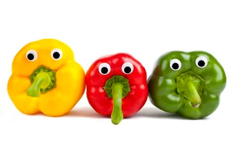 Bell Pepper Characters Stock Photos