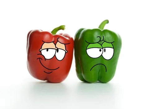 Bell pepper couple Stock Illustration