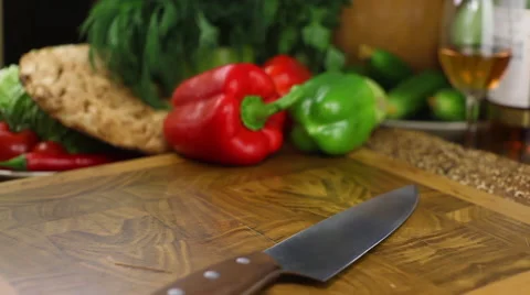 Bell Pepper Cut Stock Footage 59996188