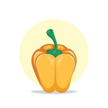 Bell pepper design element for illustration. flat icon Illustrazione stock