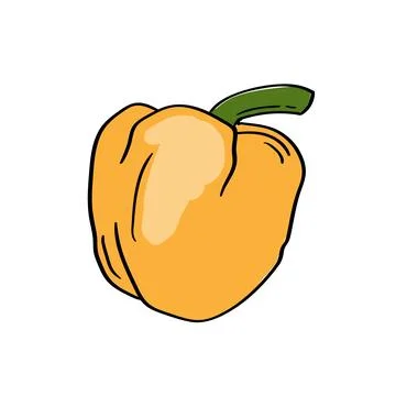 Bell pepper. Illustration on white background Stock Illustration