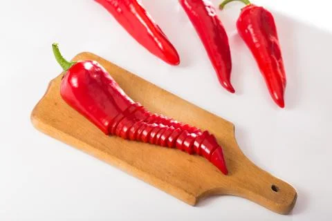 Bell pepper on kitchen board Stock Photos