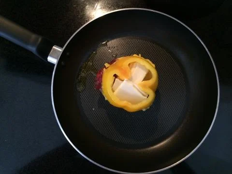 Bell Pepper with Melted Cheese Stock Photos