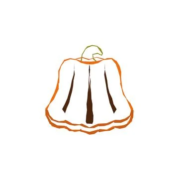 Bell pepper outline sketch. Vector Stock Illustration