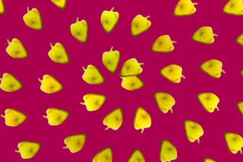 Bell pepper pattern on burgundy background. Stock Illustration