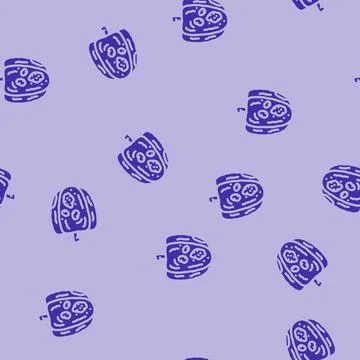 Bell pepper rotten glyph vector seamless pattern Stock Illustration
