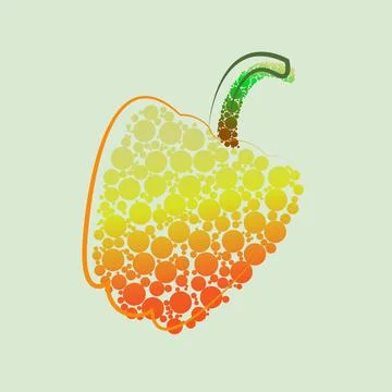Bell pepper. Vector illustration. Stock Illustration
