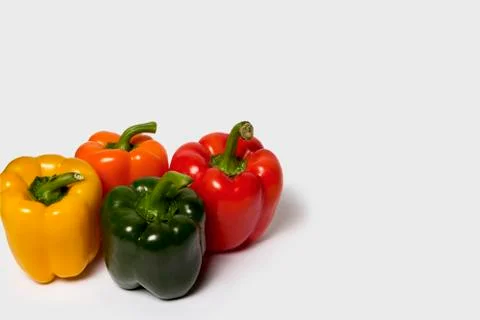 Bell pepper on white background Stock Illustration