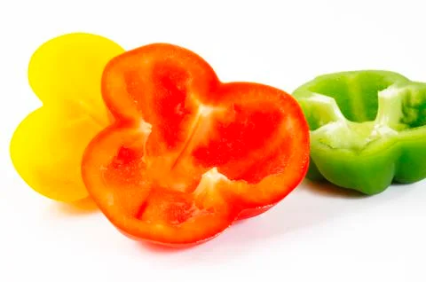 Bell pepper on white Stock Photos