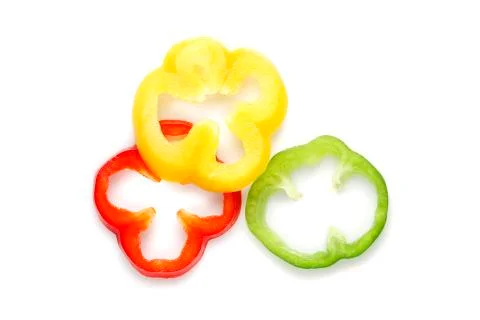 Bell pepperr slices Stock Photos