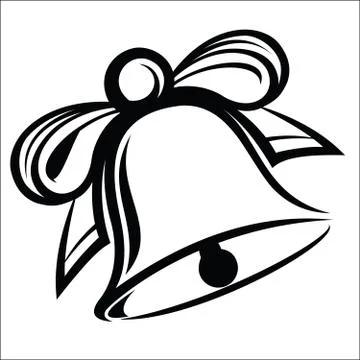Bell with ribbon Stock Illustration