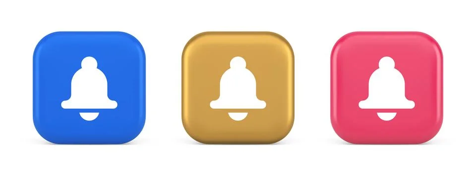 Bell ring audio sound button signal push reminder cyberspace interface noti.. Stockillustratie